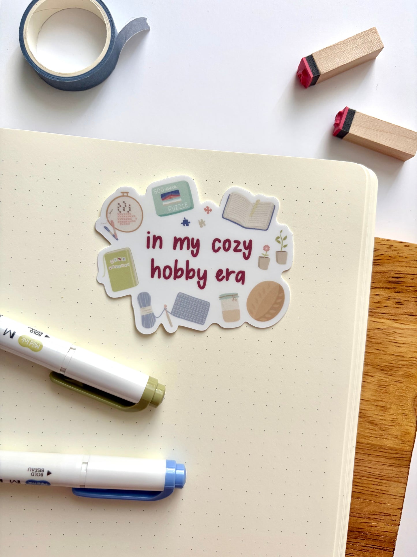 Cozy Hobbies Vinyl Waterproof Sticker