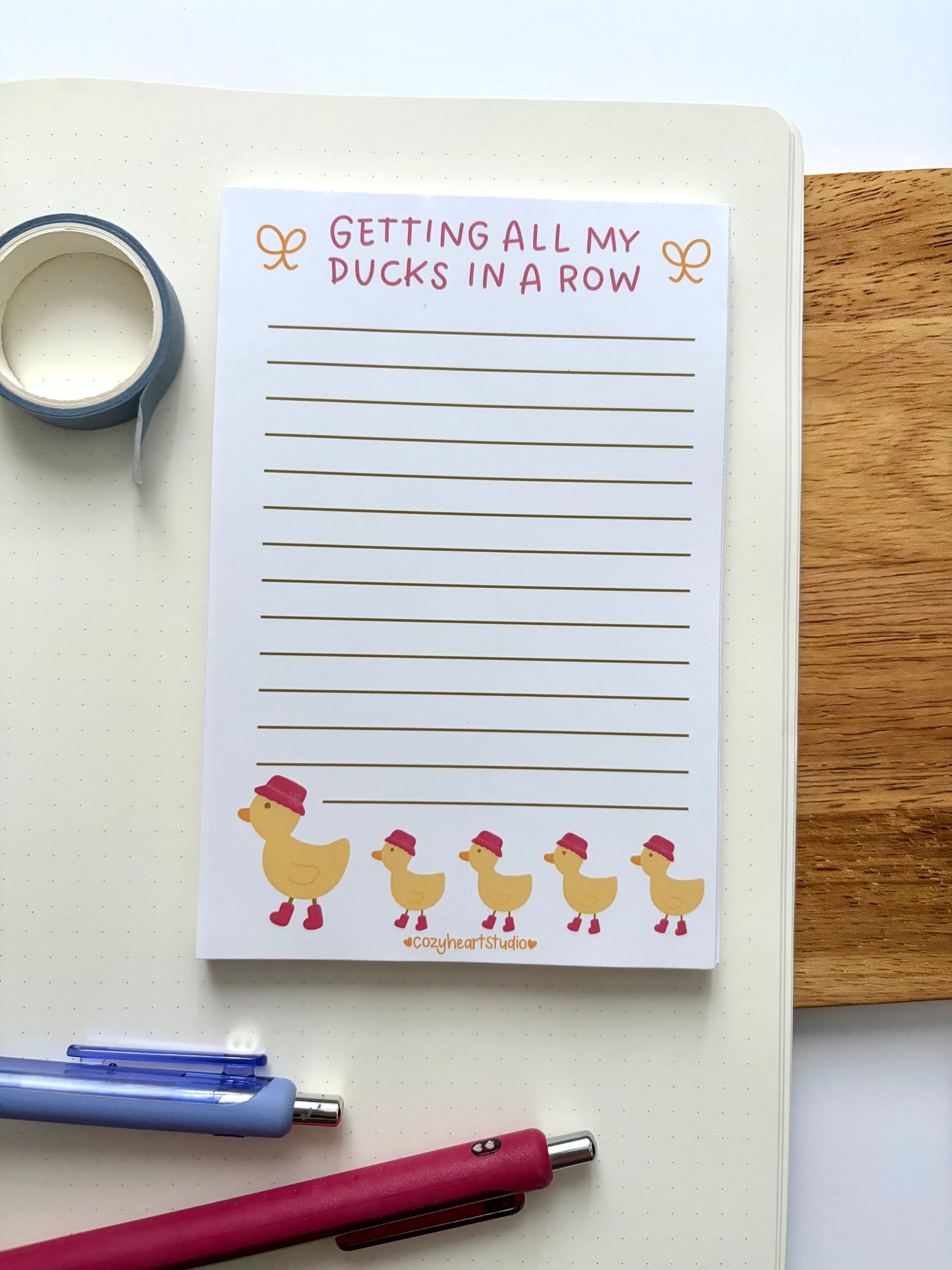Getting all My Ducks in a Row Notepad