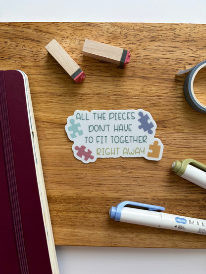 Puzzle Pieces Vinyl Waterproof Sticker