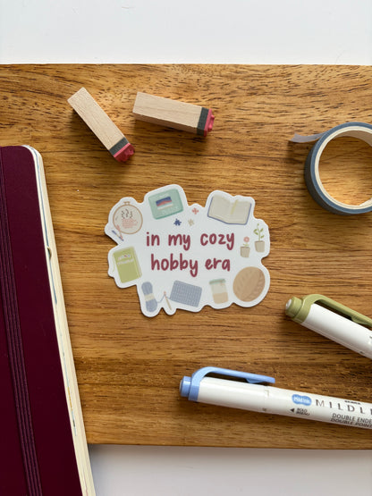 Cozy Hobbies Vinyl Waterproof Sticker