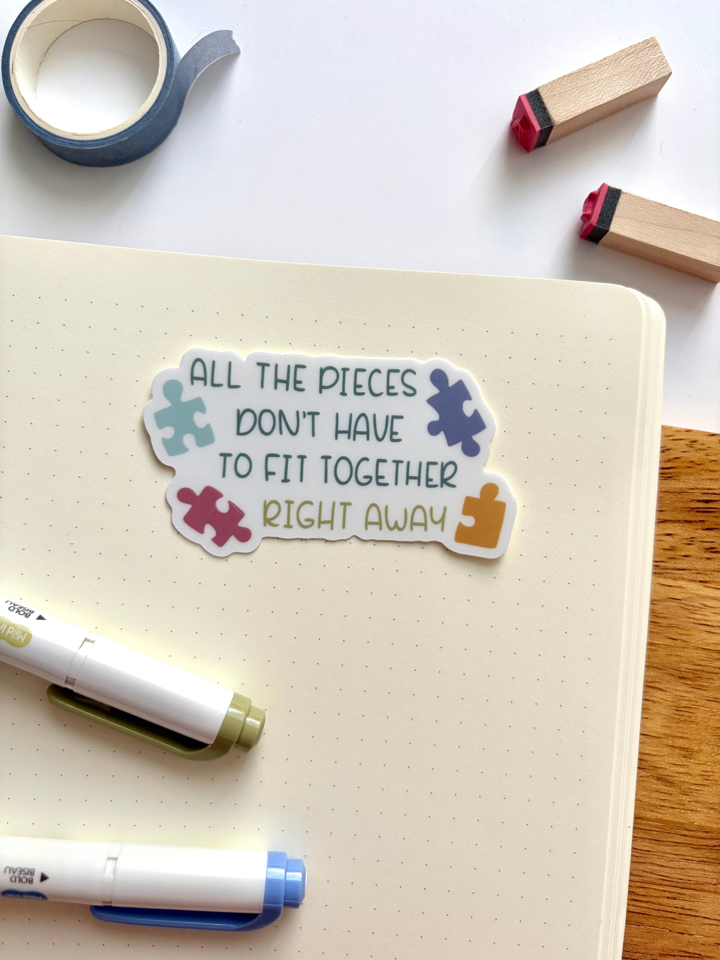 Puzzle Pieces Vinyl Waterproof Sticker
