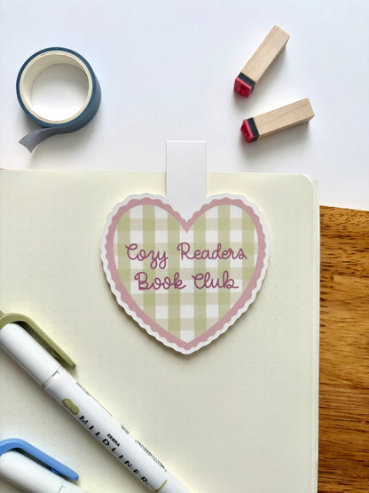 Cozy Readers Book Club Magnetic Bookmark